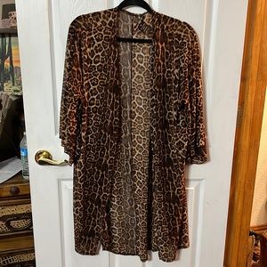 Leopard duster cardigan